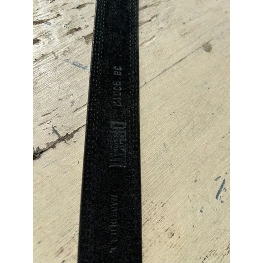 Duluth Trading Men's Black “Gets Better with Age” Leather Work Belt Sz 38 XCLT